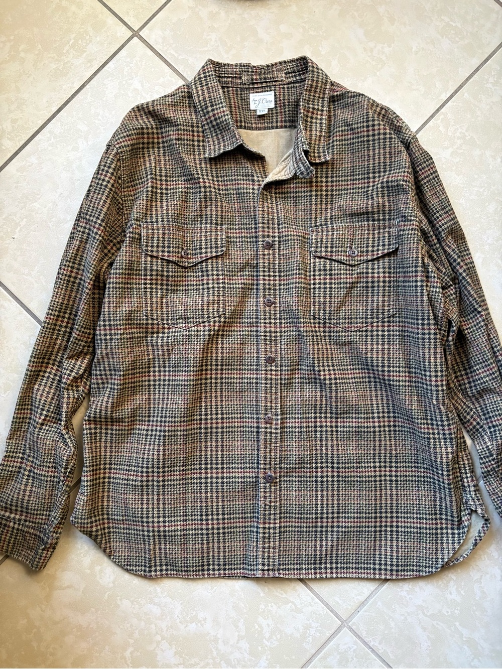 J. Crew Brown Multi Plaid Lightweight Shirt Jacket